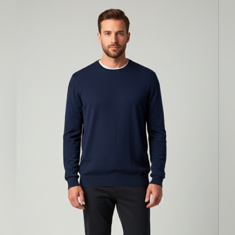 Peter Millar Men's Cotton Silk Blend Sweater Size 2XL Blue